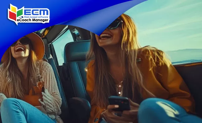 thumbnail group of friends travelling by VIP coach, group bookings, 2025 travel trends